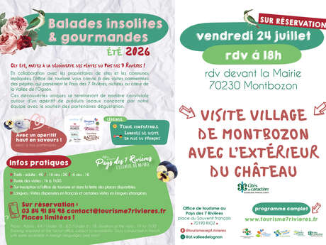 Visite village de Montbozon avec extérieurs du château