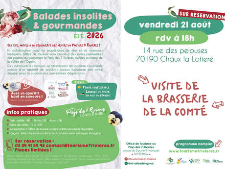 Visite de la brasserie de la Comté à Chaux la Lotière