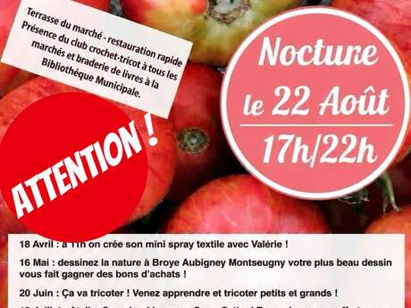 Nocturne Marché Bio et Artisanal local à Broye