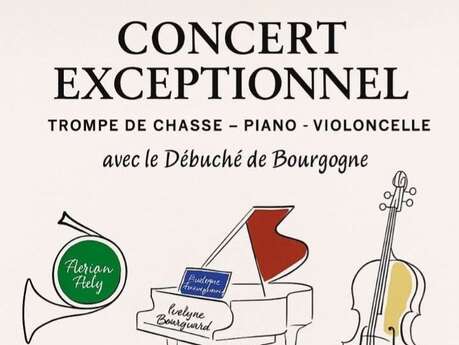Concert trompe de chasse, piano, violoncelle