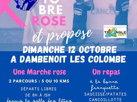 Octobre rose : marche rose et repas