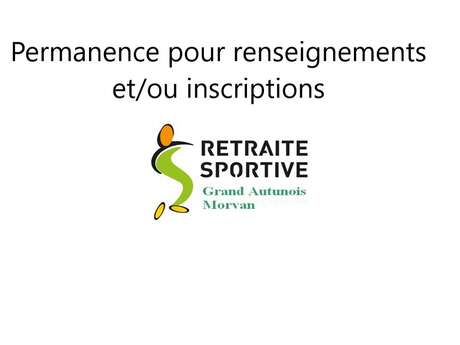 Retraite sportive : Permanence pour renseignements ou inscriptions
