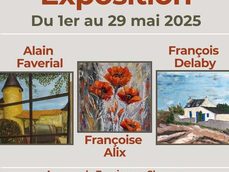 Exposition des peintures de Françoise Alix, François Delaby et Alain Faverial