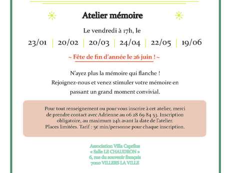 Ateliers mémoire