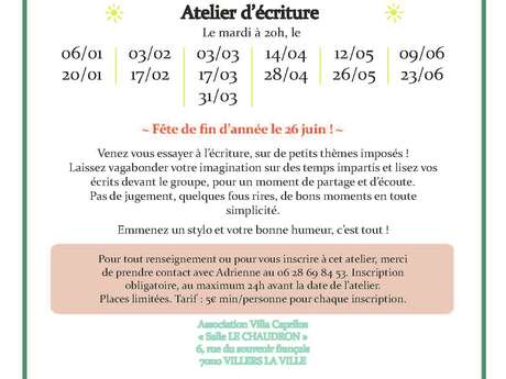 Ateliers écriture