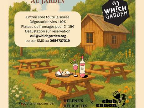 Apéro - Dégustation au jardin - Vins naturels et fromages végétaux Apéro - Dégustation au jardin - Vins naturels et fromages végétaux