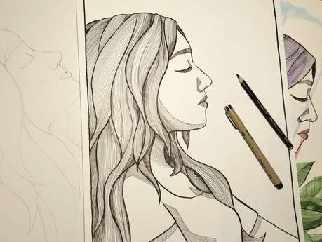 Atelier dessin : le profil méditatif