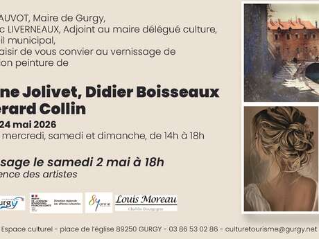 Exposition de peinture - Nadine Jolivet, Didier Boisseaux et Gérard Collin