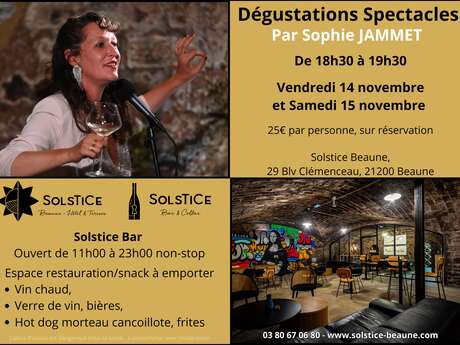 Dégustations spectacles par Sophie Jammet