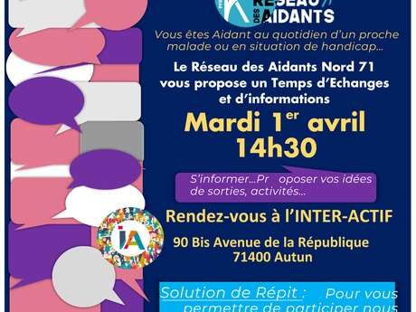 Information, conseils et présentation du Réseau des Aidants Nord 71