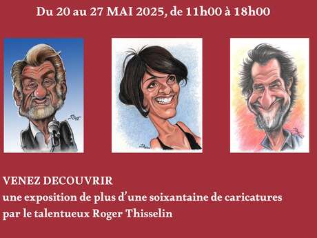 Exposition de caricatures par l'illustrateur Roth