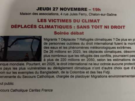 Festisol - Soirée débat les victimes du climat déplacés climatiques