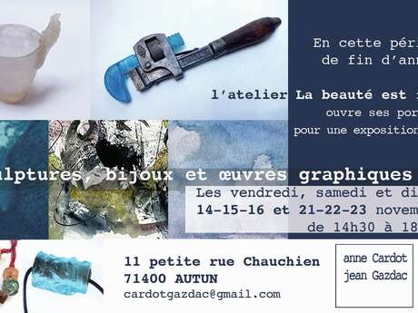 Ateleir La beauté est fragile - Exposition vente - Sculptures - Bijoux - Oeuvres graphiques