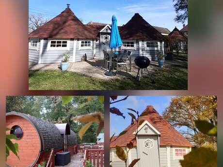 Les 4 hébergements et son parc