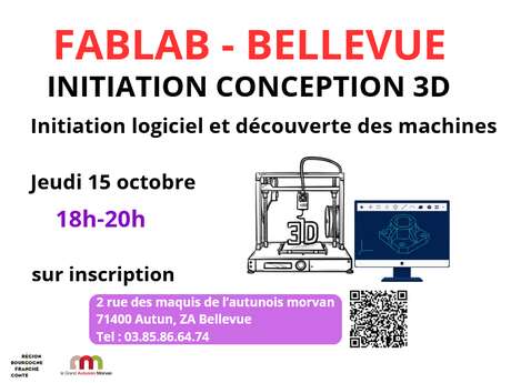 Initiation à la conception 3D au fablab de Bellevue