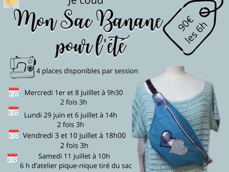 Atelier couture "Je couds mon sac Banane pour l'été"