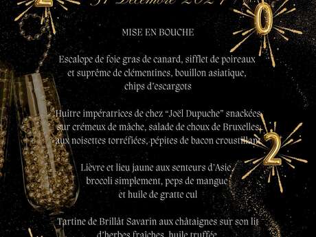 MENU DE LA SAINT SYLVESTRE - M7 Restaurant by Mercure Beaune