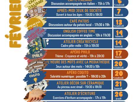 Animations de février au Vent dans les fleurs