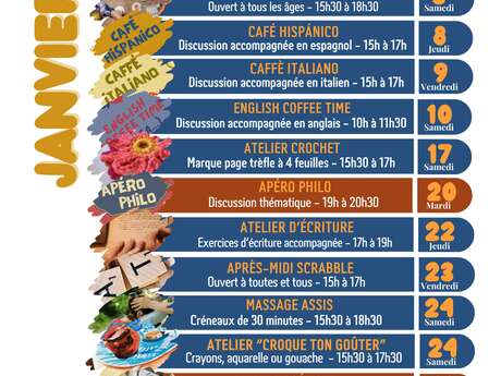 Animations de janvier au Vent dans les fleurs