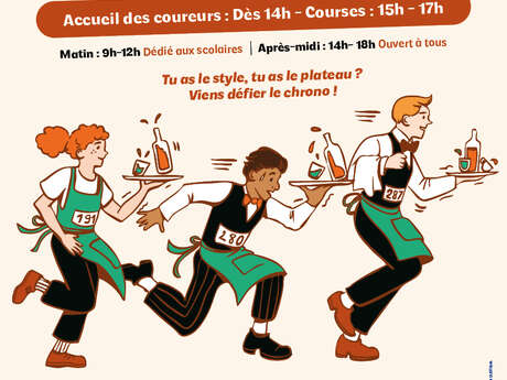 Course des garçons et filles de café