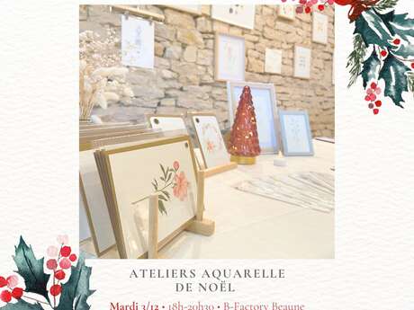 Atelier Aquarelle de Noël par Marinesdraw