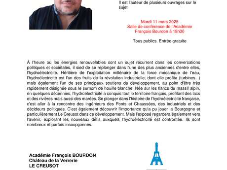 Conférence de Philippe Ménager : "L'hydroélectricité, une aventure française"