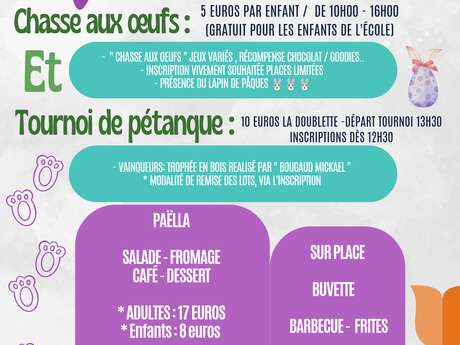 Chasse aux œufs et tournoi de pétanque