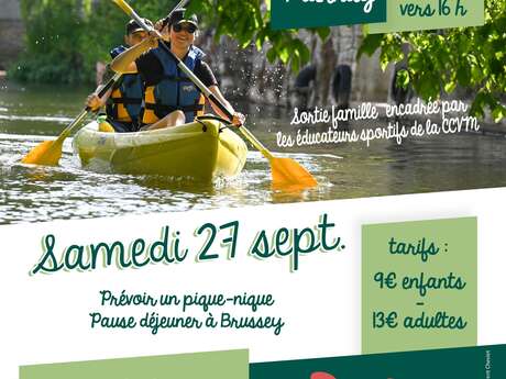Sortie Famille : descente de l'Ognon en canoë