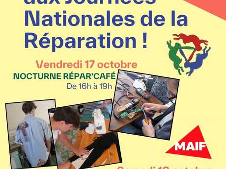 Journées nationales de la réparation : Nocturne Répar'café et Matinée Répar'fringues