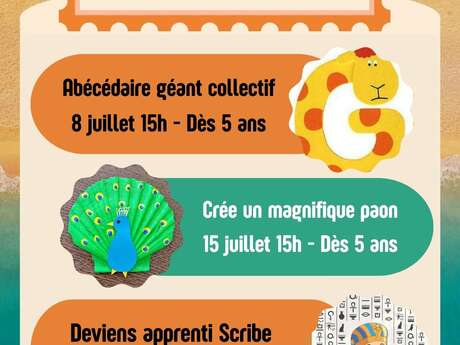 Animation médiathèque - "Ateliers de l'été juillet"