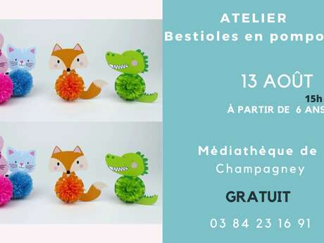 Atelier "Bestioles en pompon"