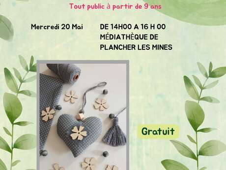 Atelier spécial fête des mamans " Coeur à suspendre"