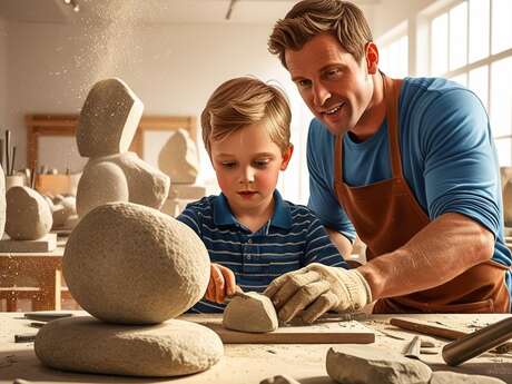 Ateliers enfants sculpture pierre ou bois à Bucey lès Gy