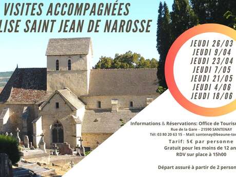 Visites accompagnées de l'Eglise Saint Jean de Narosse