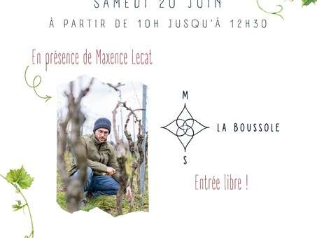 Dégustation en présence de Maxence Lecat - Domaine La Boussole