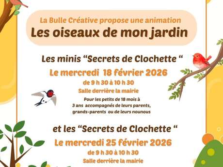 Atelier "Les oiseaux de mon jardin" avec La Bulle Créative