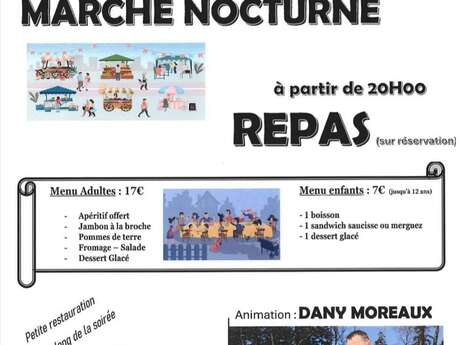 Marché nocturne et repas