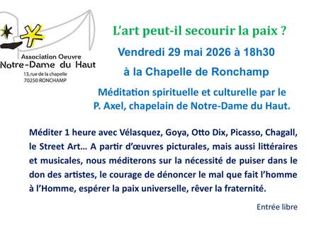 Médiation spirituelle à la Chapelle de Ronchamp