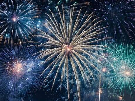 Feu d'artifice et repas
