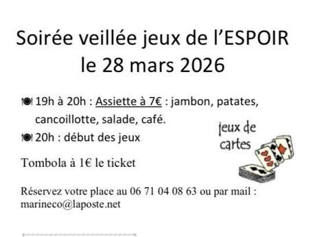 Soirée veillée jeux