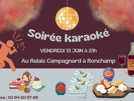 Soirée karaoké au Relais Campagnard à Ronchamp