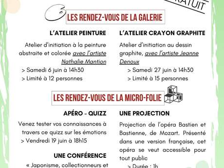 Animations Galerie de La Filature