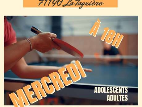 Entrainement de tennis de table