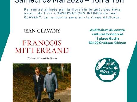 Rencontre littéraire: Jean Glavany