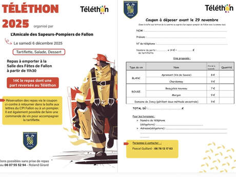 Repas du Téléthon, à emporter