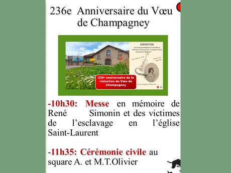 236ème anniversaire du Voeu de Champagney