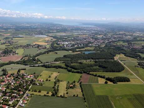 Boucle pédestre : paysages franco-suisses: Soral - Thairy - Laconnex