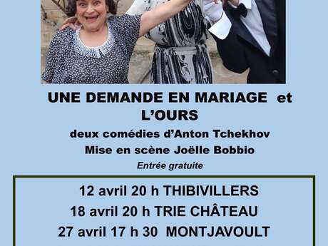 Une demande en mariage et l'ours de Tchekhov