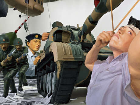 Œuvre spectaculaire Défilé de Wang Du au château de Pierrefonds