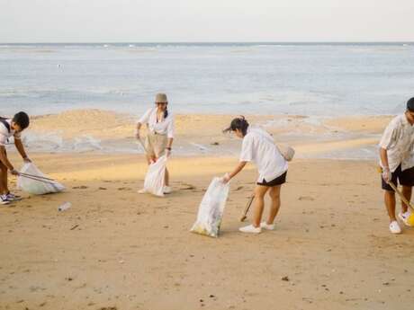 Nettoyage de plage collectif